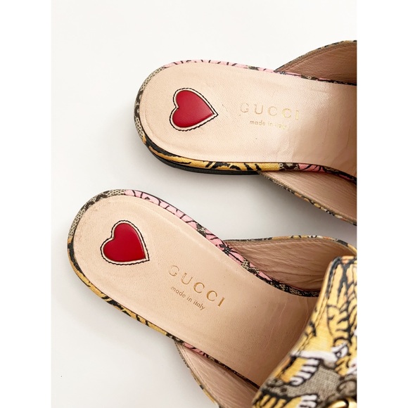 Gucci Monogram Bengal Print Slip on Loafer Slides Size 36 - Picture 5 of 10